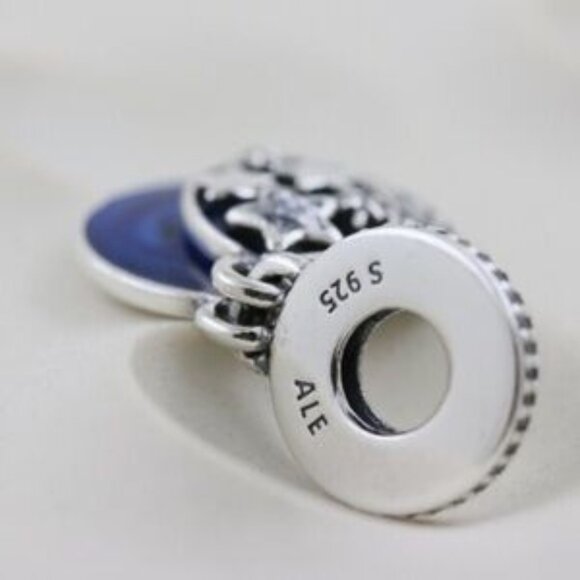 Pandora Moon & Blue Sky Dangle Charm - Picture 3 of 5